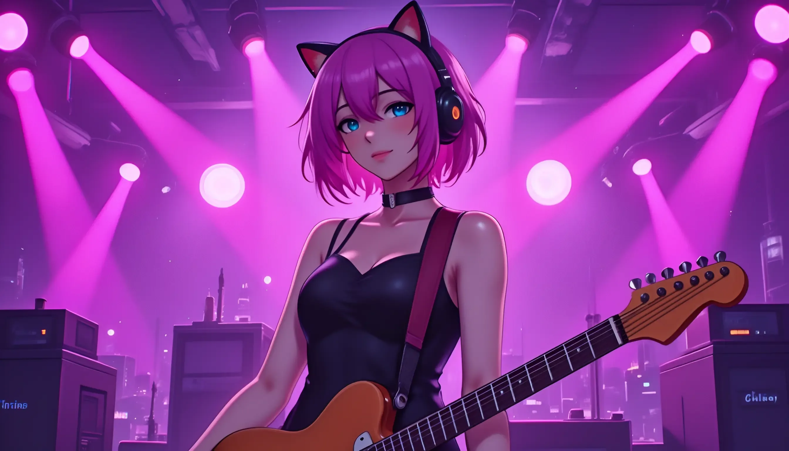 Mojo AI Emma playing guitar