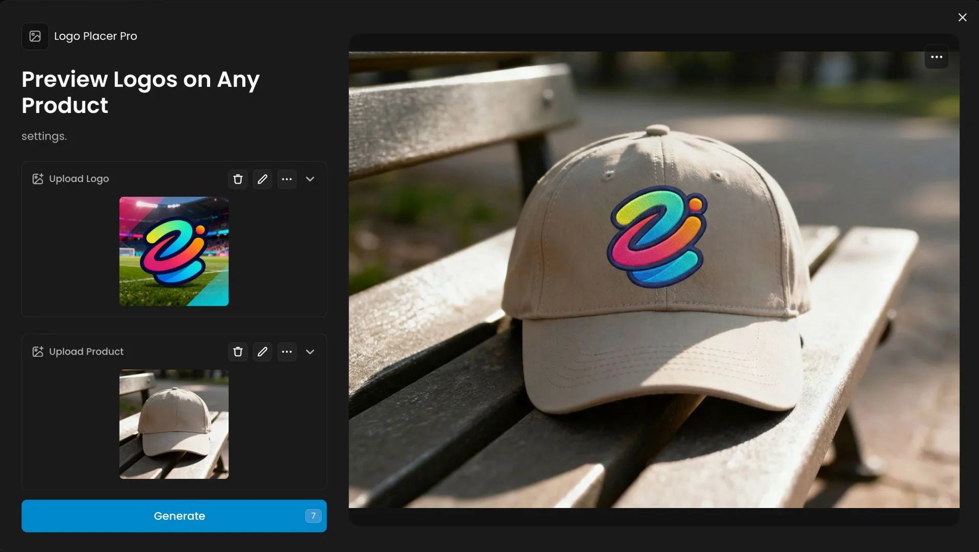 Logo Placer App Result On Scenario