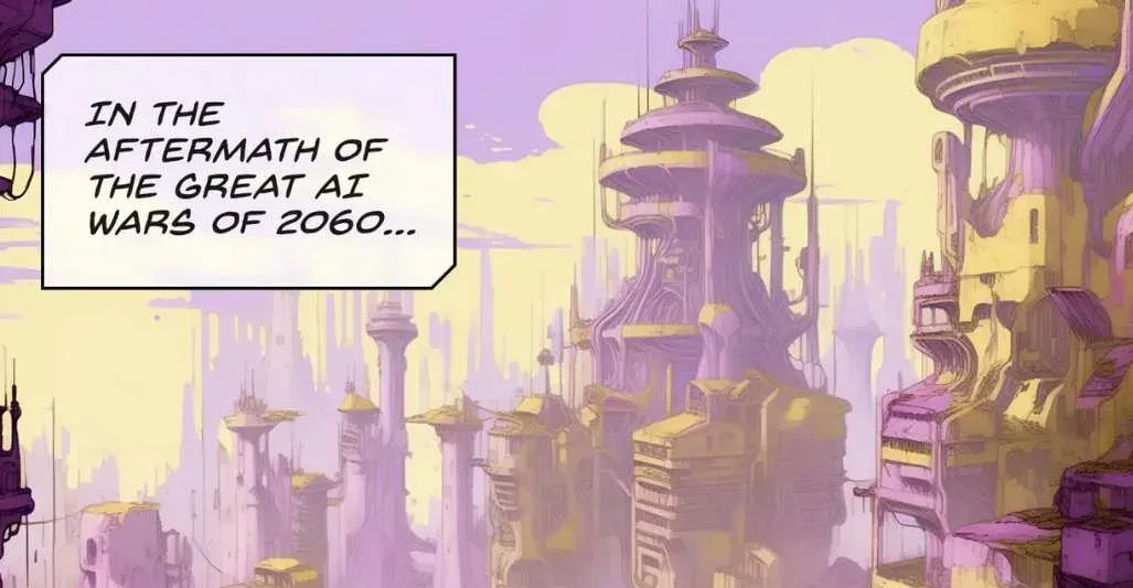 Comic book created with Scenario AI