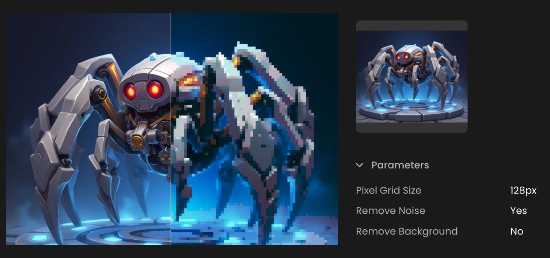 Pixelated Character Made on Scenario